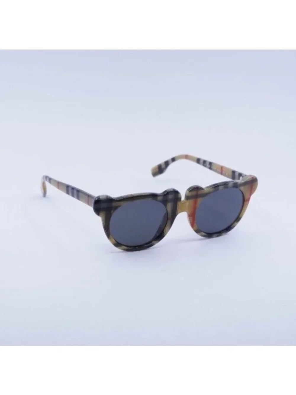Burberry Kids JB4355 377887 Sunglasses Vintage Check Round Frame, Grey Lenses
